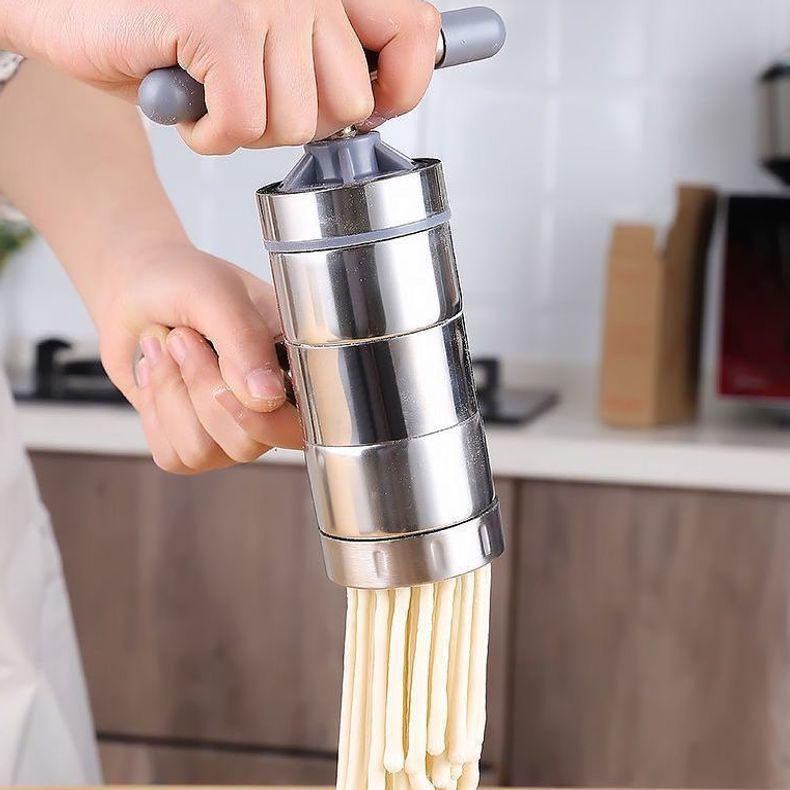 Stainless Steel Manual Noodle Maker with Plastic Dough Press