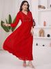 Women Designer Georgette V-Neck Gown Kurta Indian Bollywood Anarkali Top Tunic Kurti