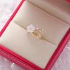 New Korean Exquisite Crystal Flower Fashion Temperament Sweet Versatile Love Opening Female Custom Jewelry