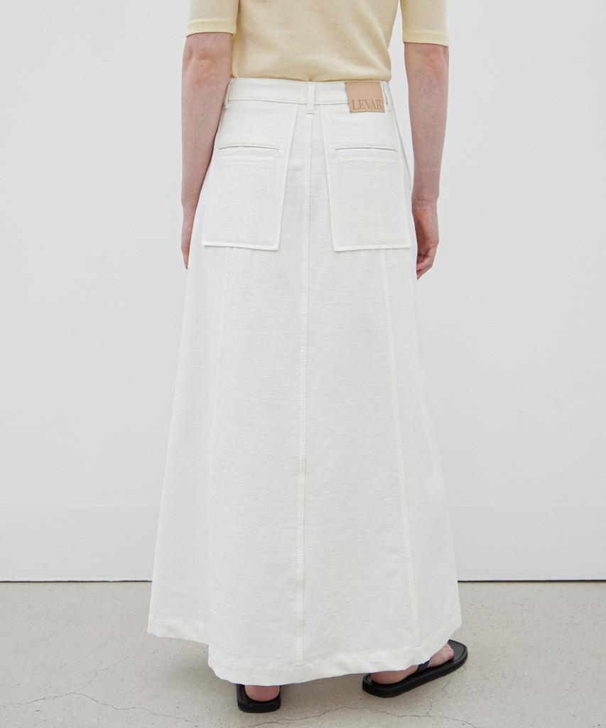 Leuba Cotton Slub Maxi Skirt - Off White