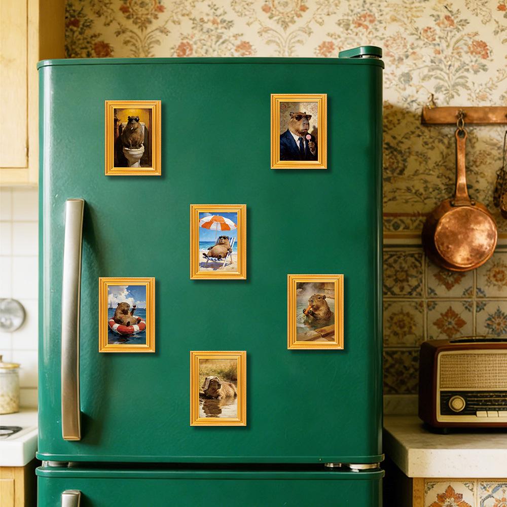 3D Wooden Photo Frame Poster Refrigerator Magnet - Creative and Quirky Decorative Magnet