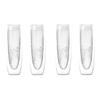 Set of 4 Clear Champagne Glasses Double Wall Design Stemless for Party Wedding 10oz