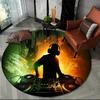3D Schallplatte Musik DJ Band HD Runder Teppich Teppich Mode Teppich für Wohnzimmer Schlafzimmer Sofa Spielzimmer Dekoration Rutschfeste Fußmatte