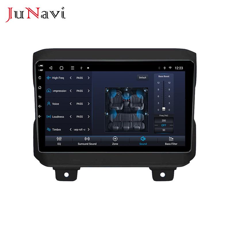 Compatible with 2018 Jeep Wrangler: Android Large Screen, Central Control GPS, Bluetooth, Wireless CarPlay