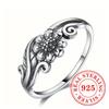 CAOSHI Aesthetic Daisy Flower Design Ring for Women 925 Sterling Silver Elegant Luxury Jewelry High-end Eternity Wedding Jewelry