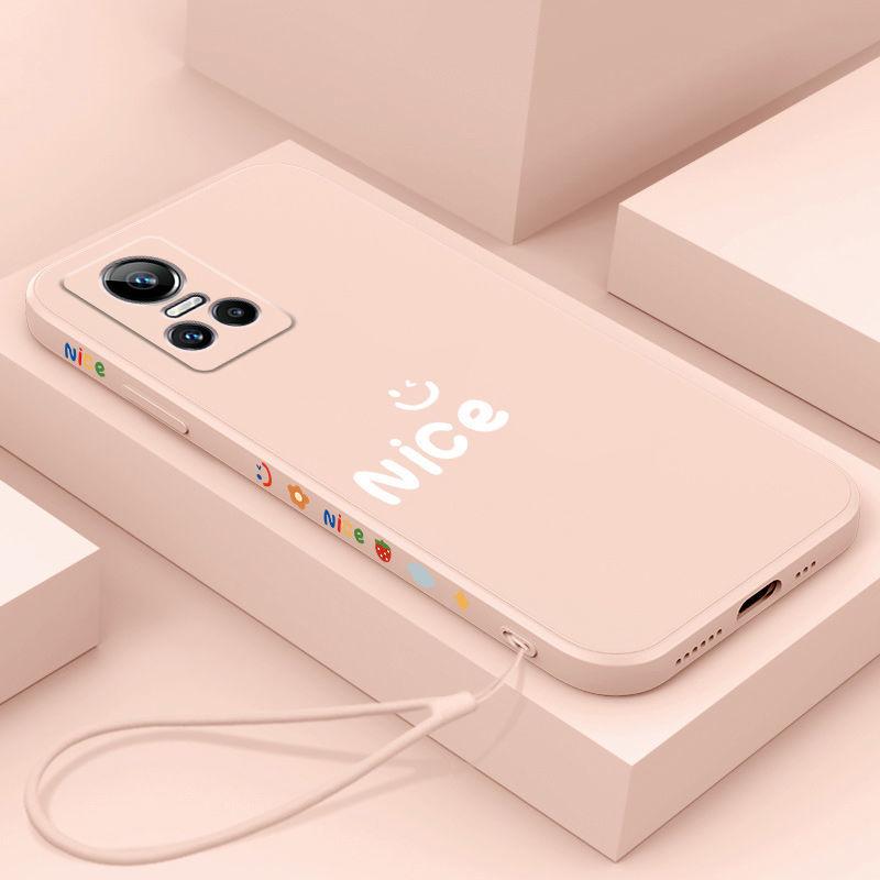 RealmeGTNEO3 Mobile Phone Case Liquid Silicone Protective Case All-inclusive Straight Edge Anti-drop Soft Case