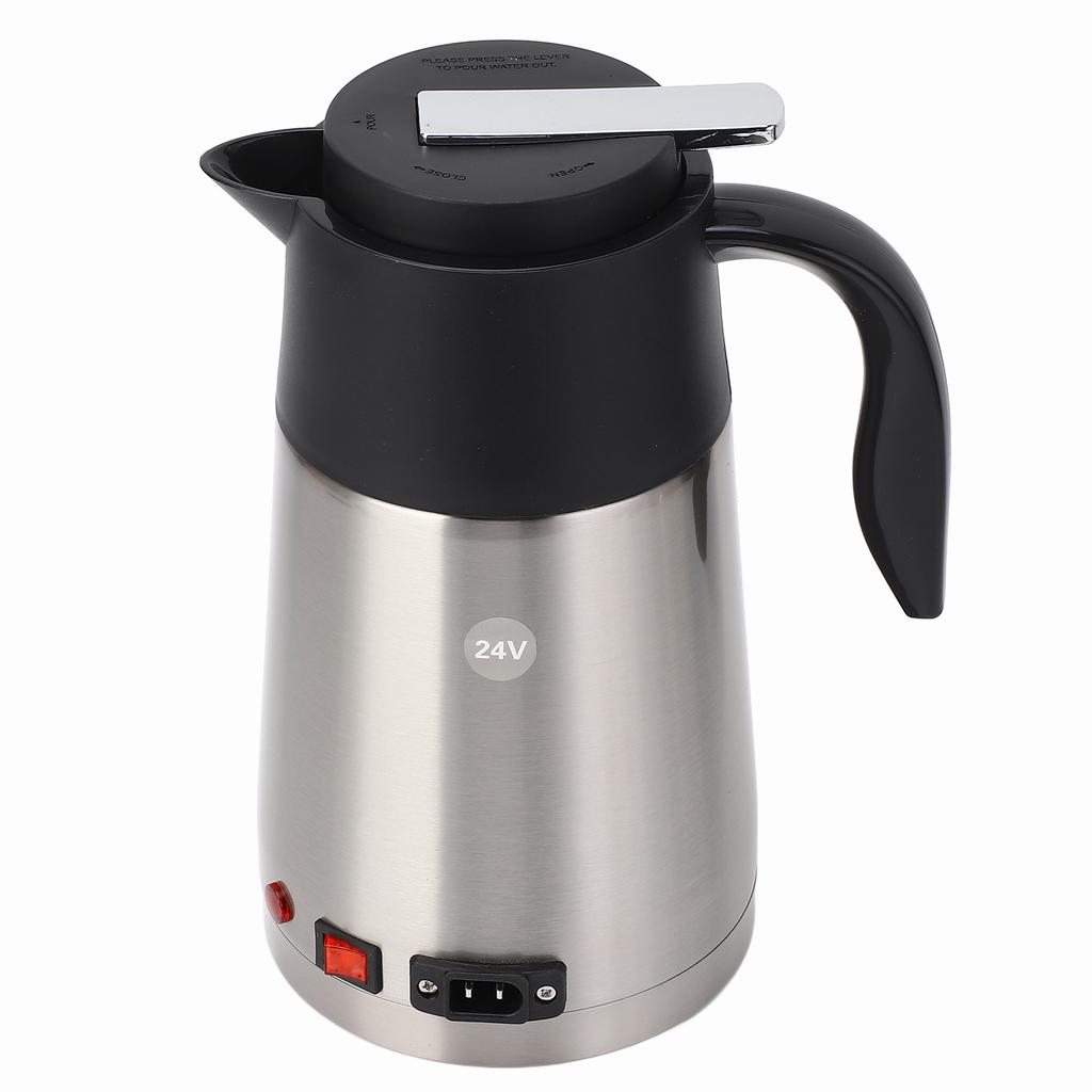Tragbarer Wasserkocher mit großer Kapazität, 1200 ml, für Auto und LKW, für unterwegs (24V)