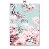 Mount Fuji Sakura Umbrella Japanese Girl Wall Art Canvas Painting Nordic Posters And Prints Wall Pictures For Living Room Decor