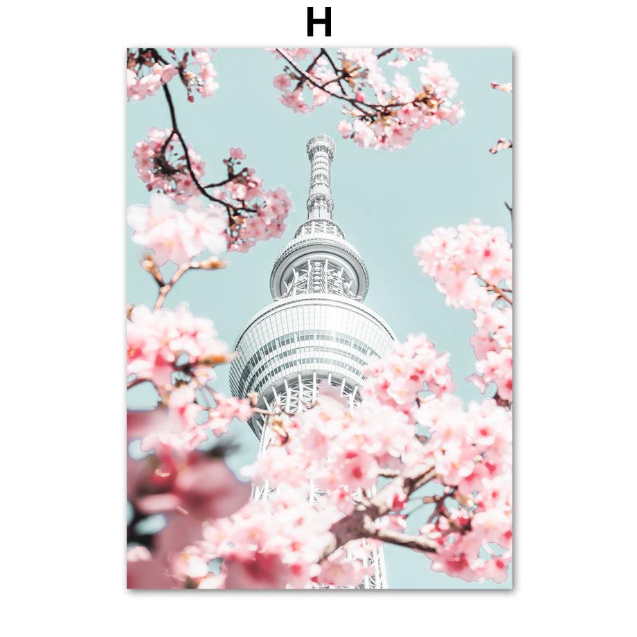 Mount Fuji Sakura Umbrella Japanese Girl Wall Art Canvas Painting Nordic Posters And Prints Wall Pictures For Living Room Decor