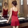 Summer Thin Sexy Pajamas Women's Ice Ribbon Chest Pad New Year's Beauty Back Suspender Pajamas