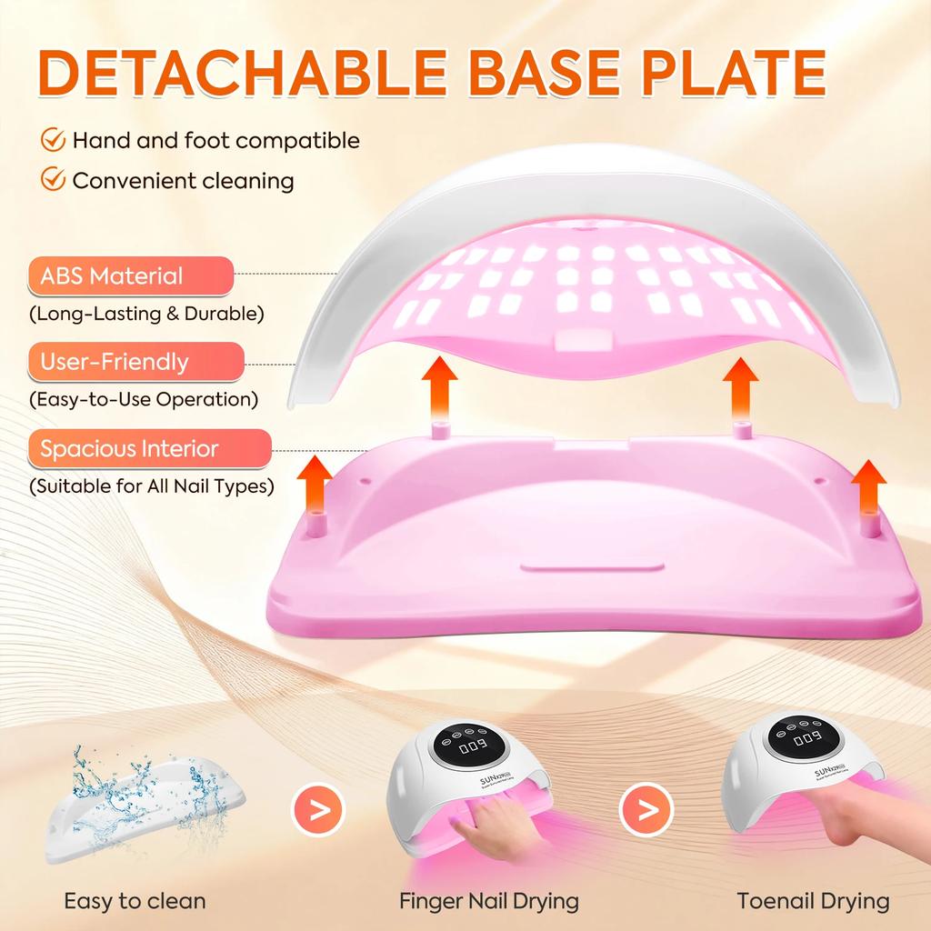 DianaBeauty UV-Nagellampe Professioneller Nageltrockner mit Touchscreen Professionelle Maniküre-Lampe mit Smart-Sensor Nagelstudio-Werkzeuge