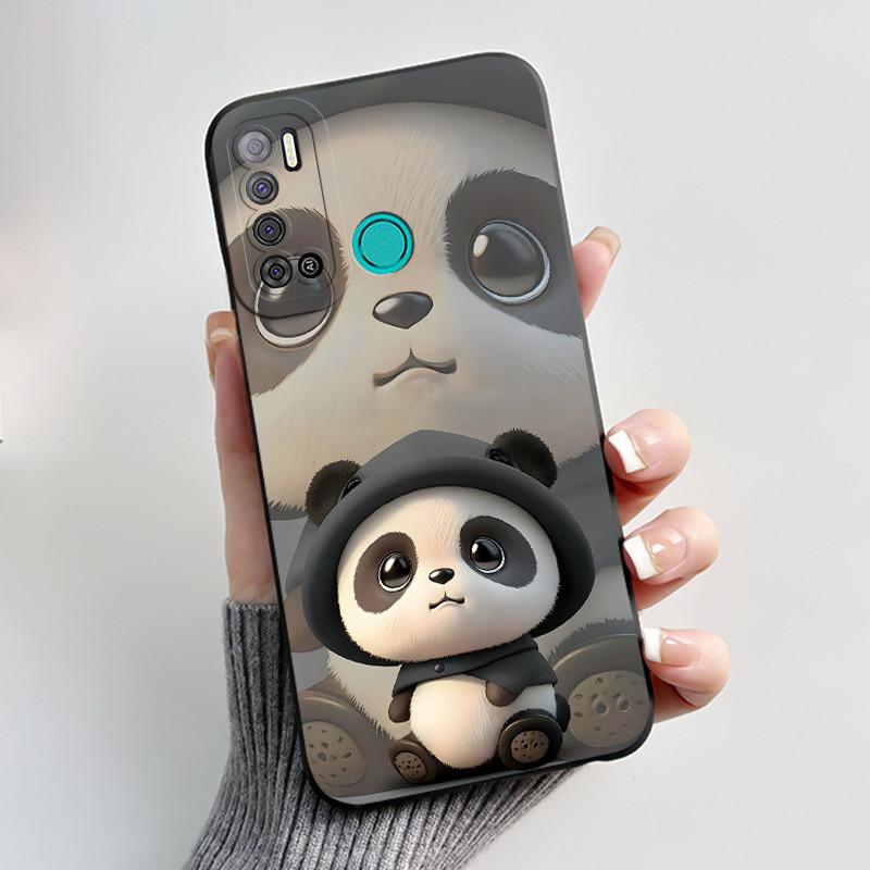 For Tecno Pouvoir 4 Pouvoir 4 Pro LC7 LC8 Case Luxury Cute Love Rabbit Funny Phone Casing Black Silicone Protective Back Cover