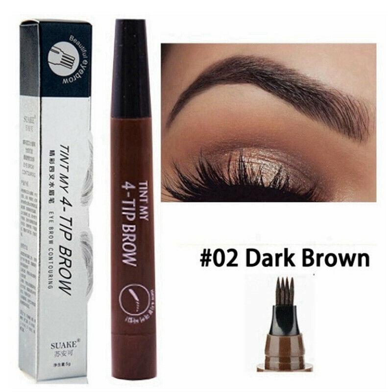 4-TIP BROW Liquid Eyebrow Pencil Waterproof Microblading Fork Tip Fine