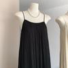 Women Summer Spaghetti Strap Pleated Sleepdress Female Sexy Loose Pajamas Home Clothing Can Be Wear Out