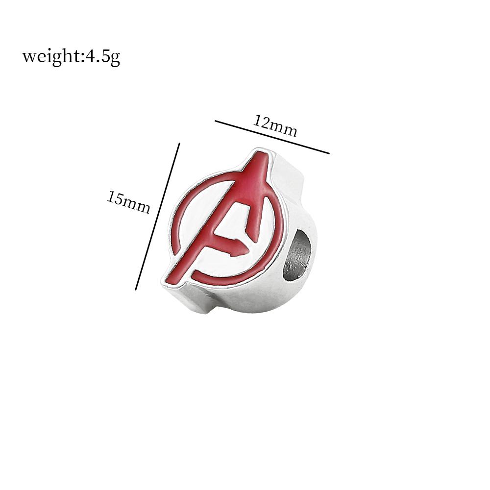 Bracciale con Charms per Figure di Film Perline Ciondolo Fai da Te Avengers Iron Man Spiderman Charms per Realizzazione Manuale Gioielli Accessori