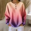 Women's Casual Shirts Long Sleeve Tops Button Up V Neck Loose Knit Fall Favorites For Women