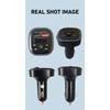 Wireless Car MP3 Player FM Transmitter with Hands Calling and USB C Fast Charging Dual USB Car Charger for 12 Volt Cars