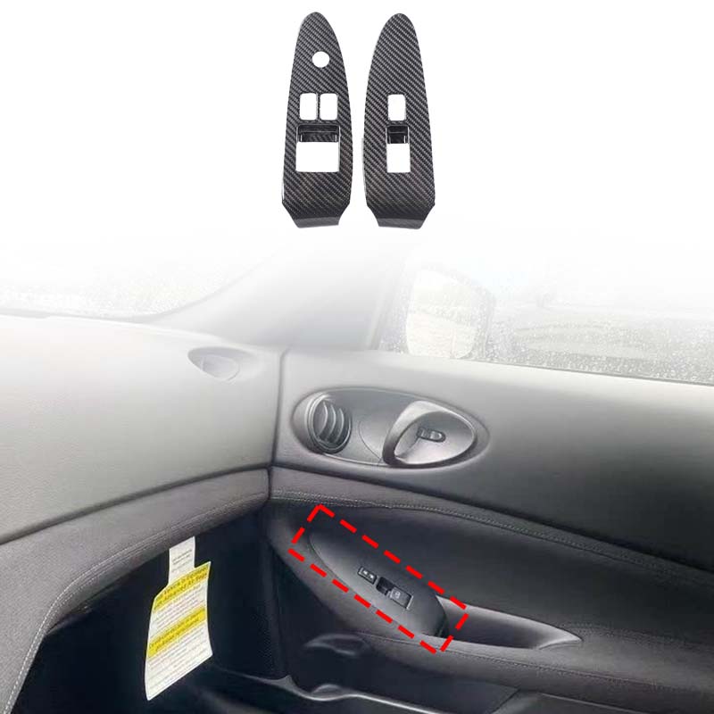 For Nissan 370Z Z34 2009-2020 Real Carbon Fiber Car center console panel cover sticker car decoration modification accessories