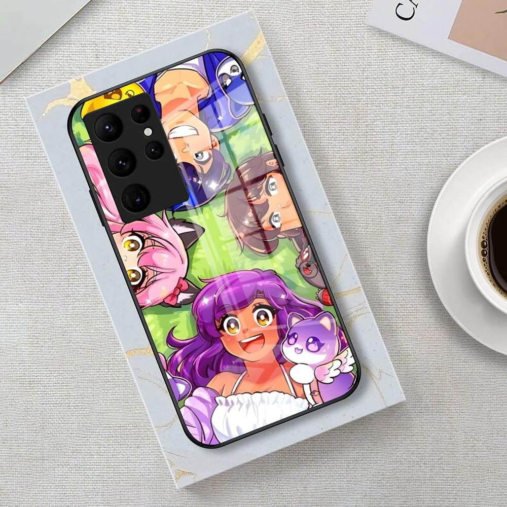 

Game A-aphmau Phone Case For Samsung S26 S25 Edge Ultra 23 22 21 20 Ultra Plus S24 Fe Glass Cover Galaxy S20