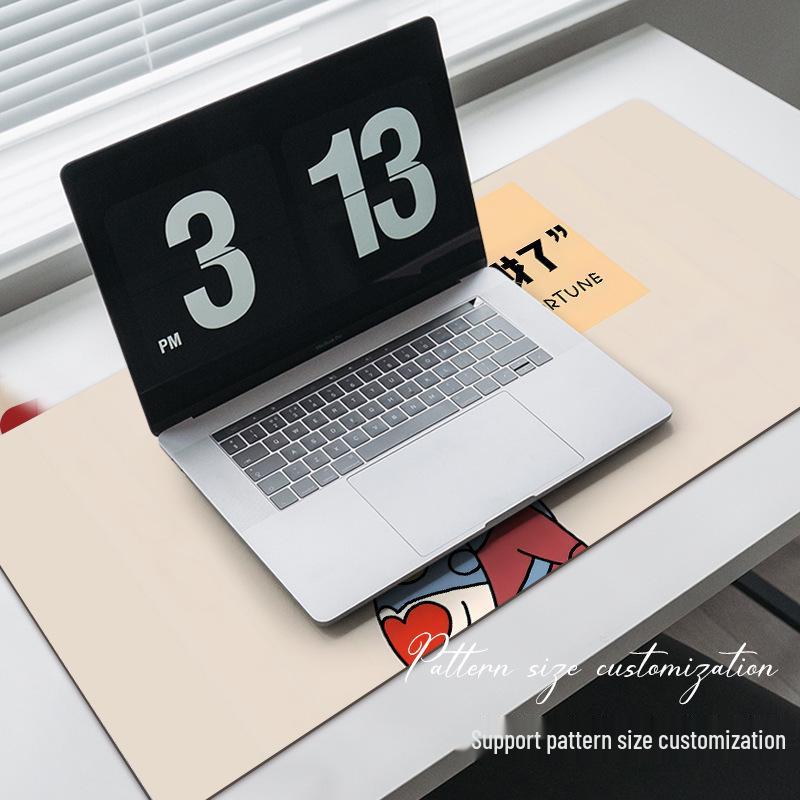 Extra Large Cartoon Text Mouse Pad - Customizable Girls' Desktop Keyboard Pad