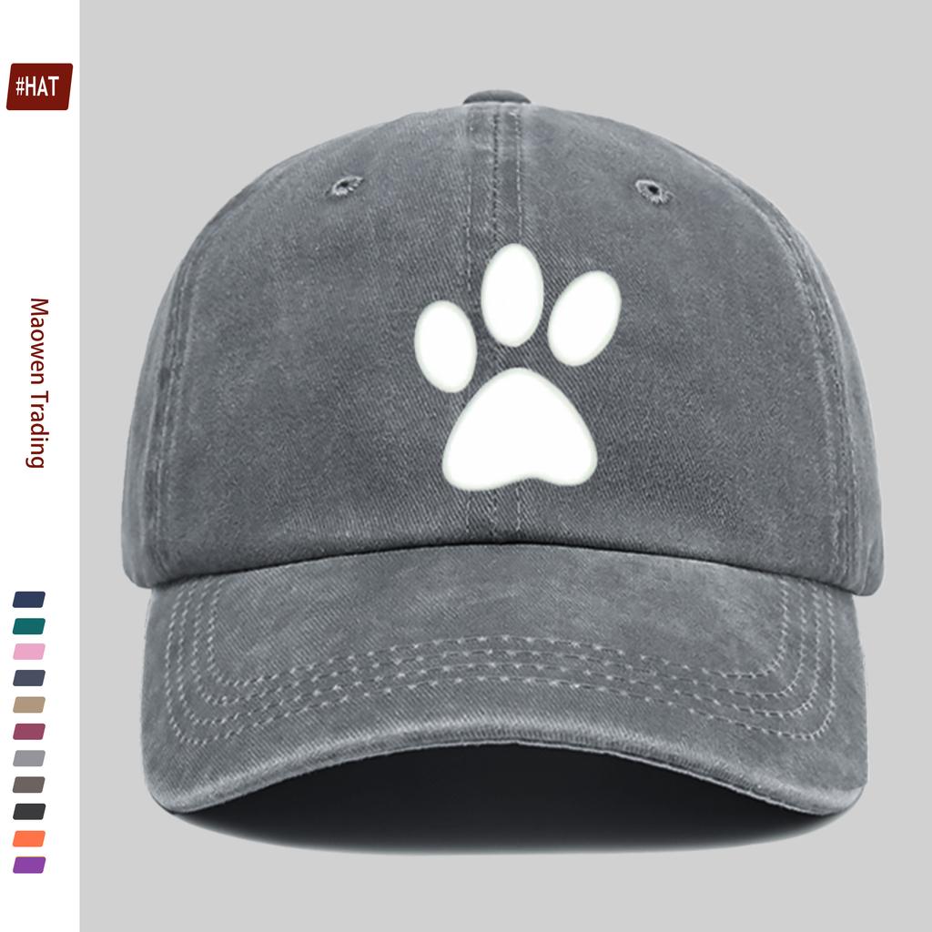 Pc Unisex Paw Print Pattern Printed Baseball Cap Ideal Decorative Hat for Pet Lovers Multiple Colors Available Comfortable a