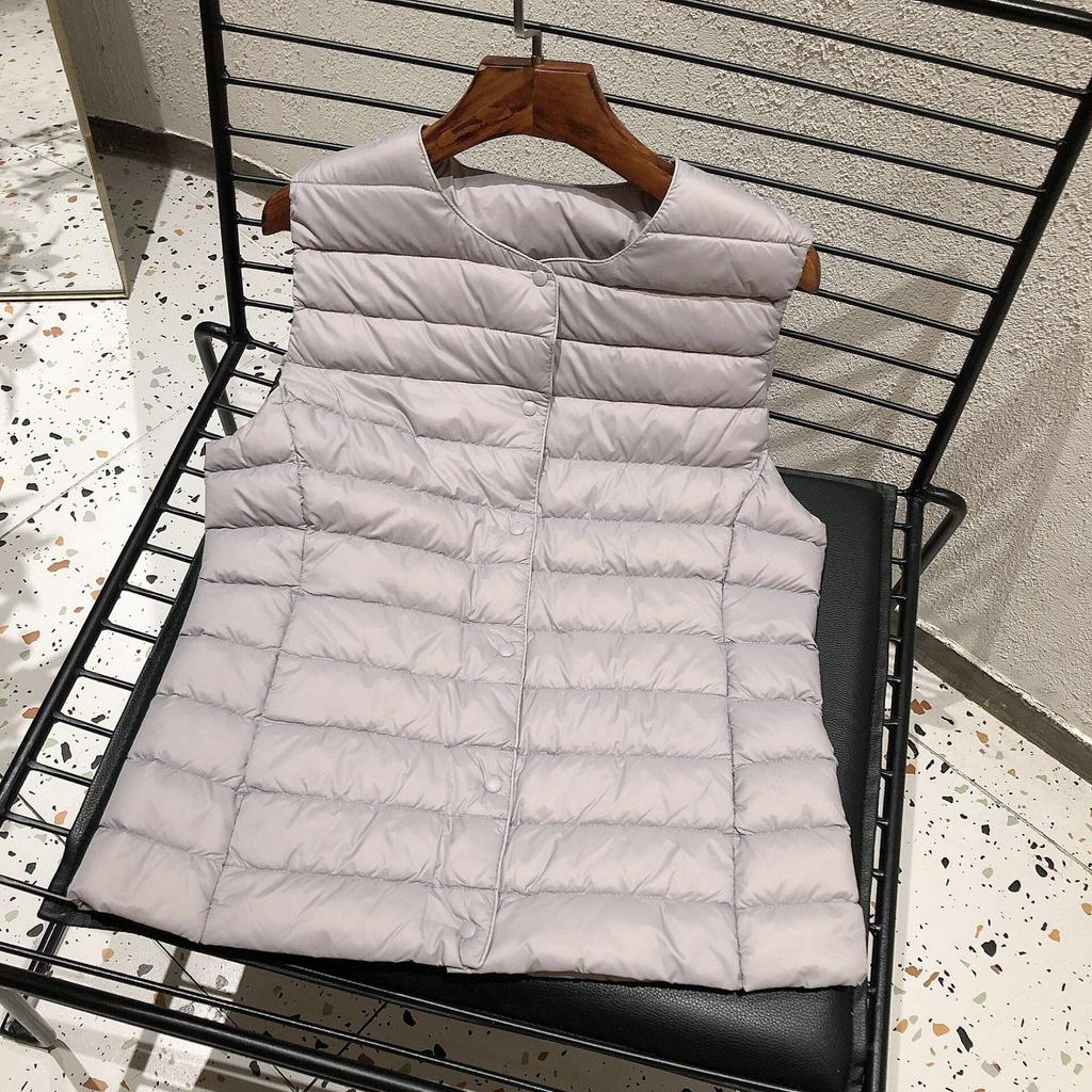Women Sleeveless Puffer Jacket Spring Winter Female Ultra Lightweight Packable Warm Down Liner Vest