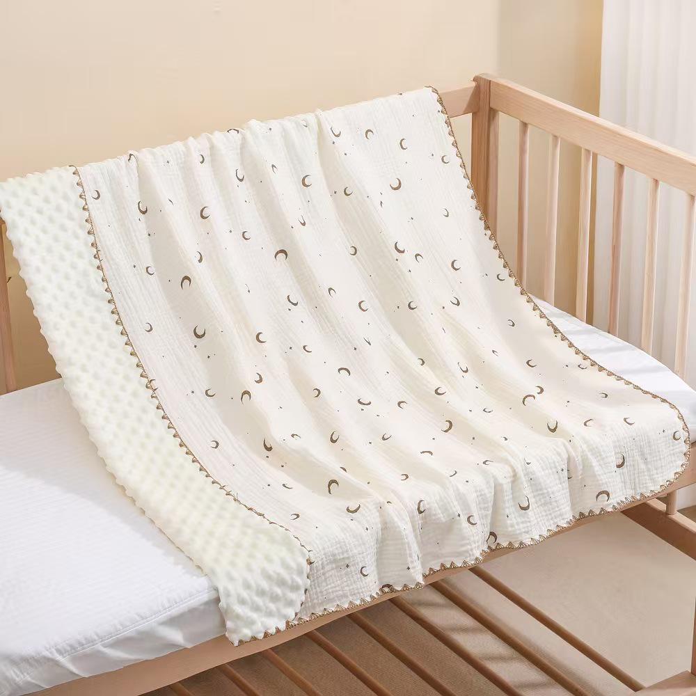 Bean Blanket: Pure Cotton Soft Gauze Baby Towel & Swaddle Quilt for Newborns and Children - Spring/Summer.