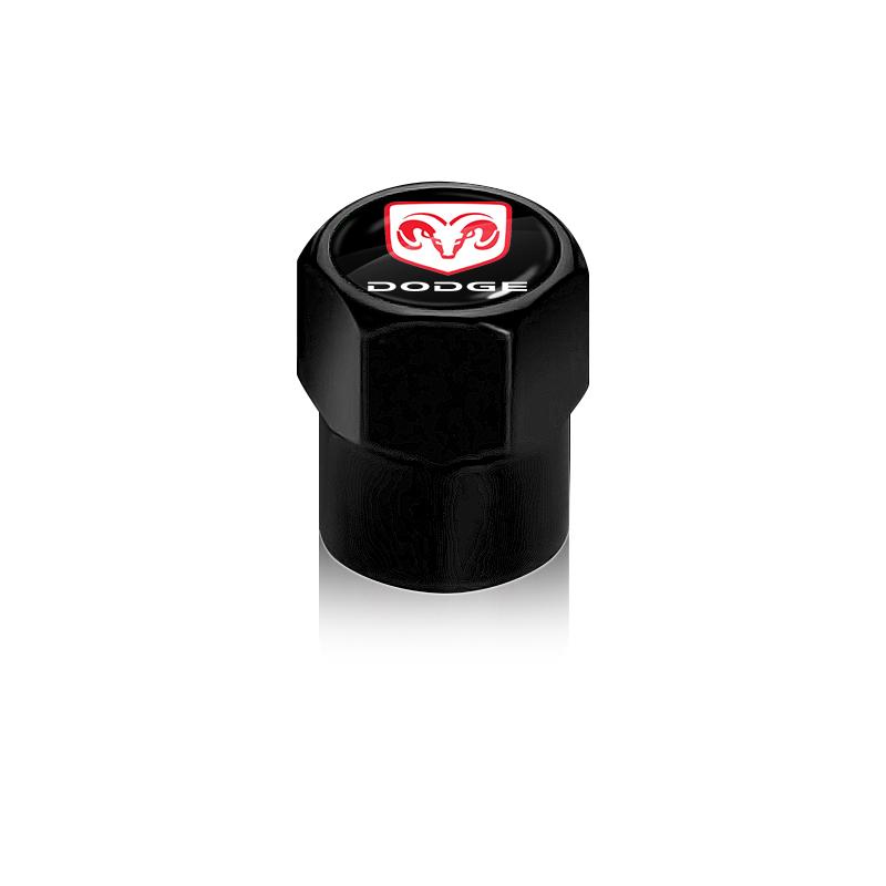 

4pc Car Wheel Tire Valve Caps Tyre Stem Covers Airdust Waterproof for Dodge SXT Challenger Charger RAM 1500 Stratus Dart Dakota Charger Avengr Durango чорний