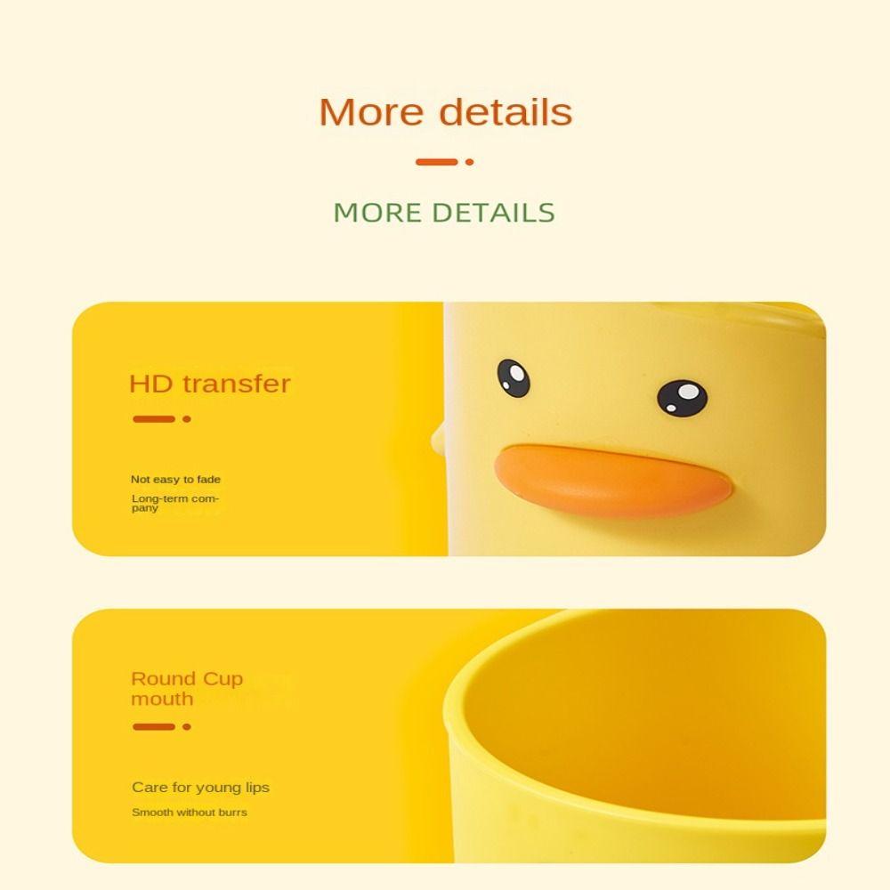 Cute Little Yellow Duck Student Pen Holder Toothbrush Holder Children's Stationery Storage Box Mobile Phone Holder Desk Storage