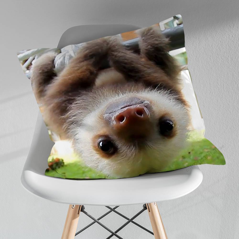 Cuscino Animale Carino Bradipo Copricuscino per Divano Soggiorno Decorazione Casa Camera da Letto Copricuscino Letto