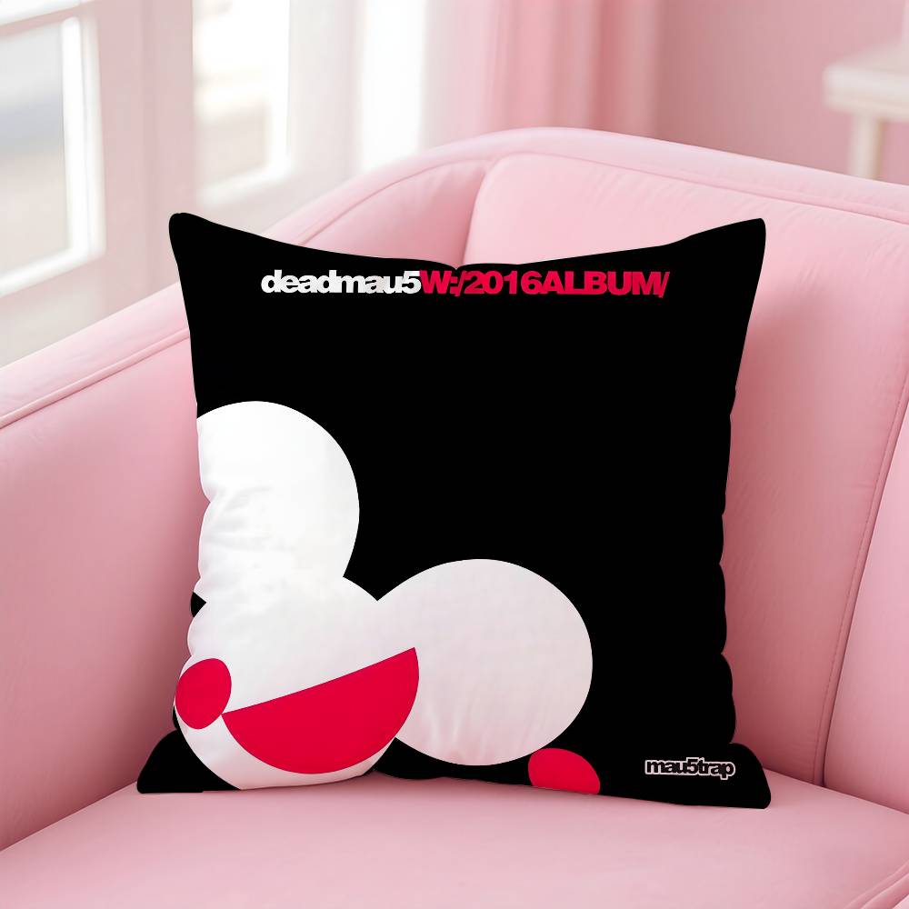 

D-Deadmau5 singer Pillow Case Pattern Printed Pillowcase for Living Room Sofa Cushion Cover & Bedroom Decor 12x12Inch