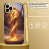 Пылающий туманный вихрь Для iPhone Air 16E 15 PRO 14 13 Plus 12 mini 11 17 Pro Max XR 16 17ProMax 17Pro Золотой стеклянный чехол для телефона