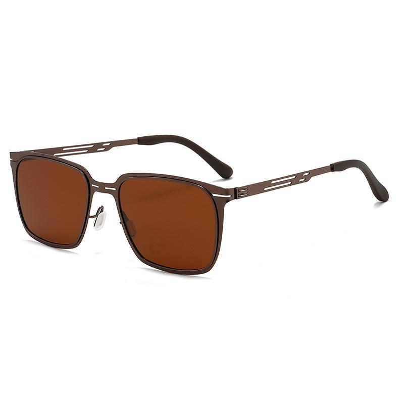Men's Polarized Sunglasses: Lightweight Metal Frame, UV Protection, Versatile Everyday Wear