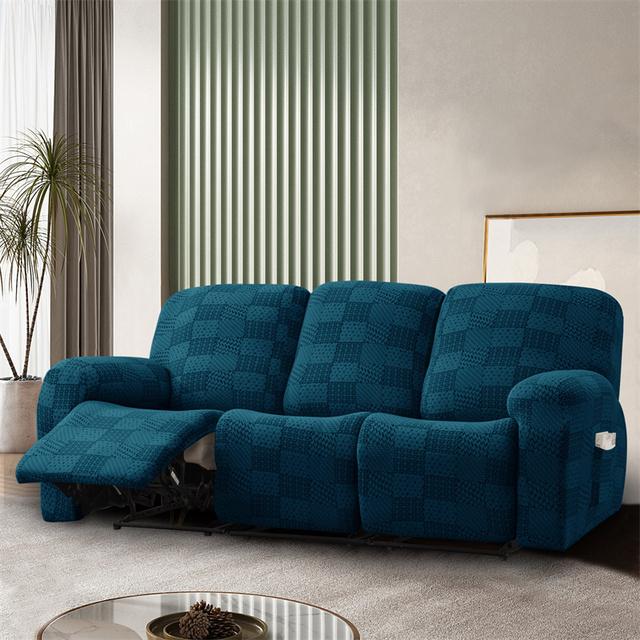 1 3 Seat Elastic Recliner Sofa Cover For Living Room Jacquard Lazy Boy Chair Covers Split Non Slip Armchair Cover Sofa Slipcover
