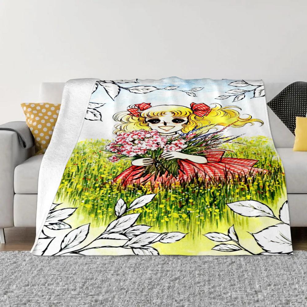 Candy Candy Throw Blanket Sofa Winter Home Interior Fluffy Soft Blankets King Size Knitted Plaid Microfiber Bedding Beach Towel