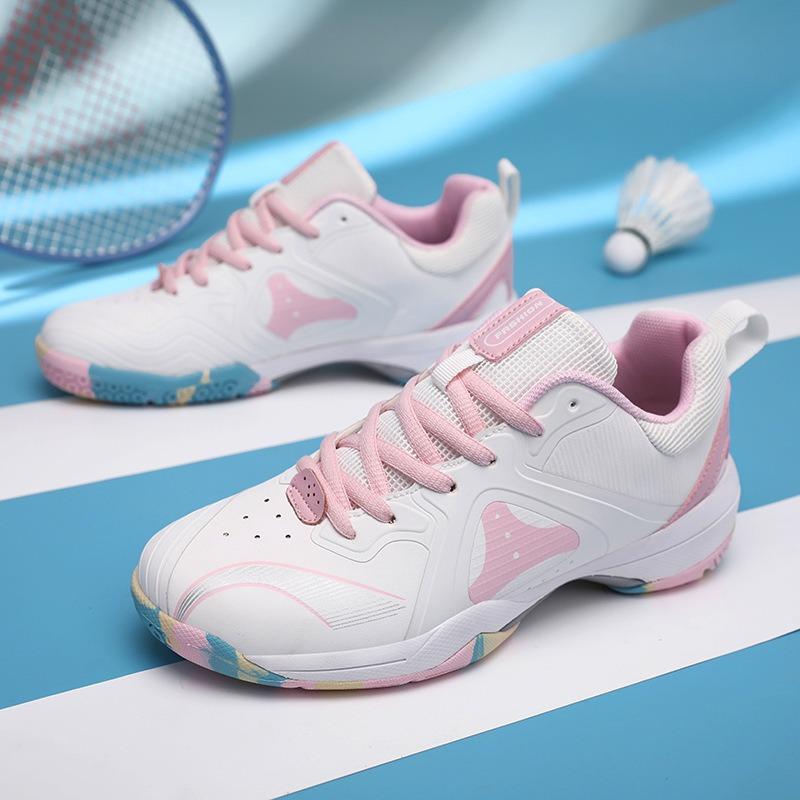 Badminton shoes women's comfortable and wear-resistant couple sports shoes breathable mesh young and young students competition training shoes