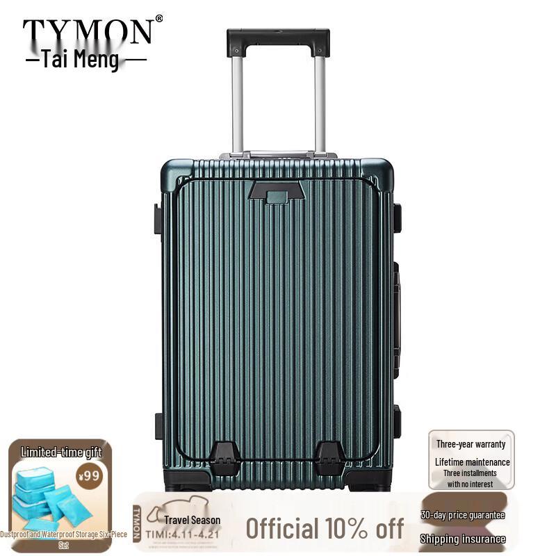 

Tymon Front-Opening Carry-on Luggage with Dual USB Charging and Phone Holder 24 Inch