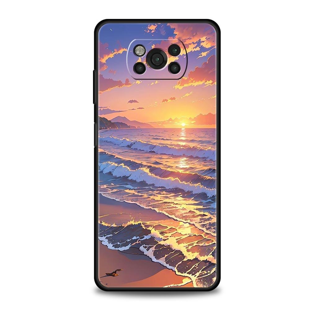 Funda de verano Sky para Phone Case For For Xiaomi Poco X6 X5 Pro X4 X3 NFC F5 Pro F4 F3 GT M5 M4 Pro 5G M3 C51 C50 C55 Cover