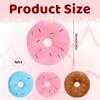 Donut Dog Toy, 3 Pack Puppy Squeaky Toys for Dogs, Dog Donut Toy Set with Blue, Pink and Brown Colors, Chew Resistant Dog Toy Donut for Small and