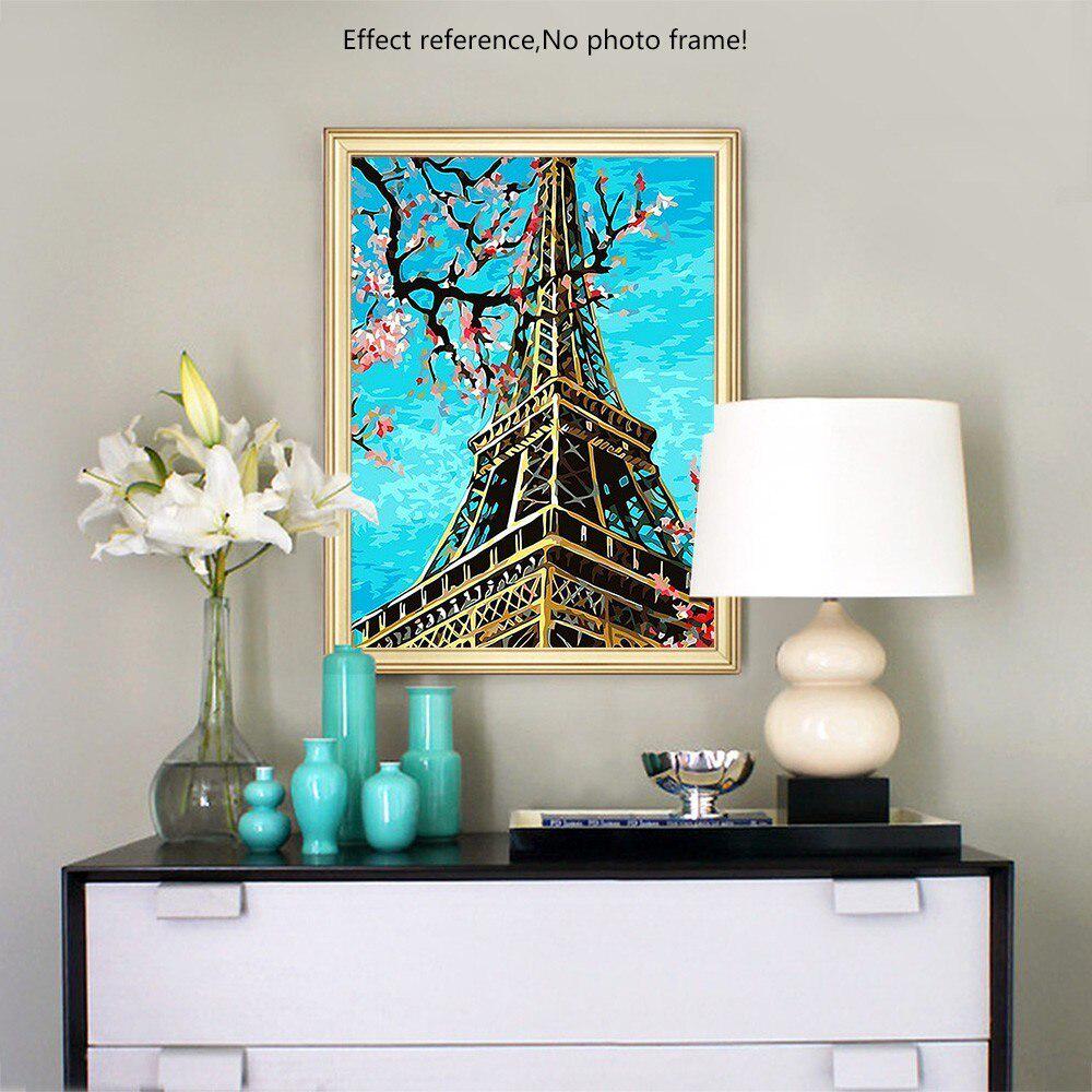 Diamond Painting Landscape Cross Stitch Full Round Diamond Embroidery Full Display Eiffel Tower