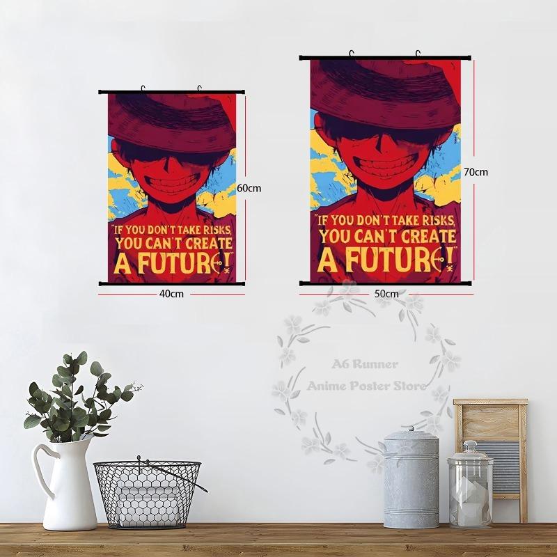 P-One P-Piece Hd Poster Scroll Painting Peripheral Hanging Painting Bedside Living Room Background Wall Cloth Painting