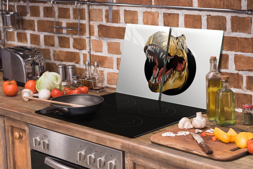 SZKLANA PŁYTA OCHRONNA NA KUCHENKĘ 70x52 DINOZAUR