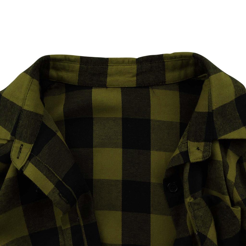 Damen Freizeit Langarm Kariertes Hemd Locker Geschnittenes Oberteil