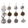 European & American Style Watermelon Rind Bracelet with 108 Buddhist Beads and Lotus Tree of Life Pendant