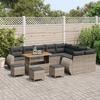 Garden Sofa Set 13 pcs Grey Poly Rattan