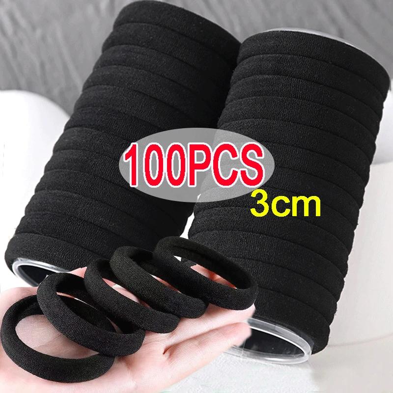 

Новые Высокоэластичные Базовые Резинки для Волос для Женщин Девушек Черная Резинка для Волос Резинки Держатель для Хвоста Скранчи Детские Аксессуары для Волос