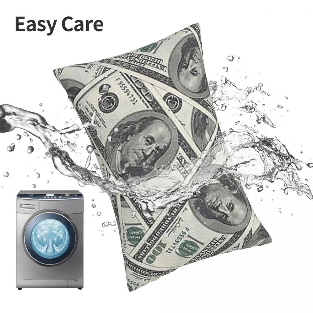 Rich Money Novelty Dollars Rectangle Pillowcase Cushion Cover Decor Bedroom Bed Home Comfort Throw Pillow