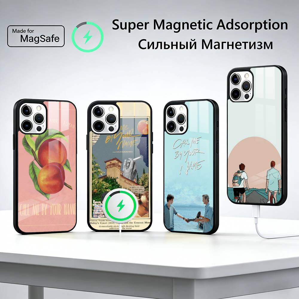 C-Call Me by Your N-Name Phone Case For iPhone17,16,15,14,13,12,11 Plus,Pro Magnetic For Magsafe Wireless Charging