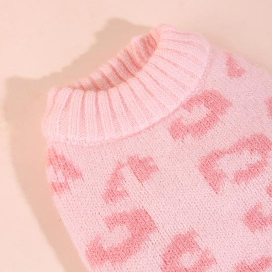 Delicate Pet Sweater Short Sleeve Woolen Yarn Warm Printed Dog Clothes