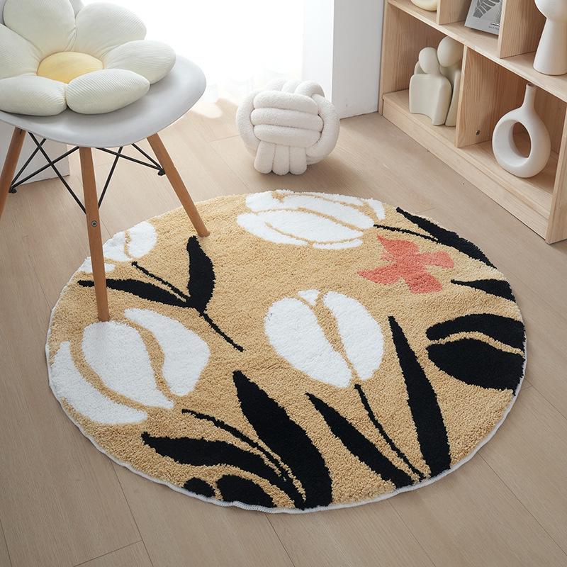 Absorbent Non-Slip Velvet Bathroom Floor Mat - High/Low Pile, Dirt-Resistant, Multi-use for Bathroom or Coffee Table